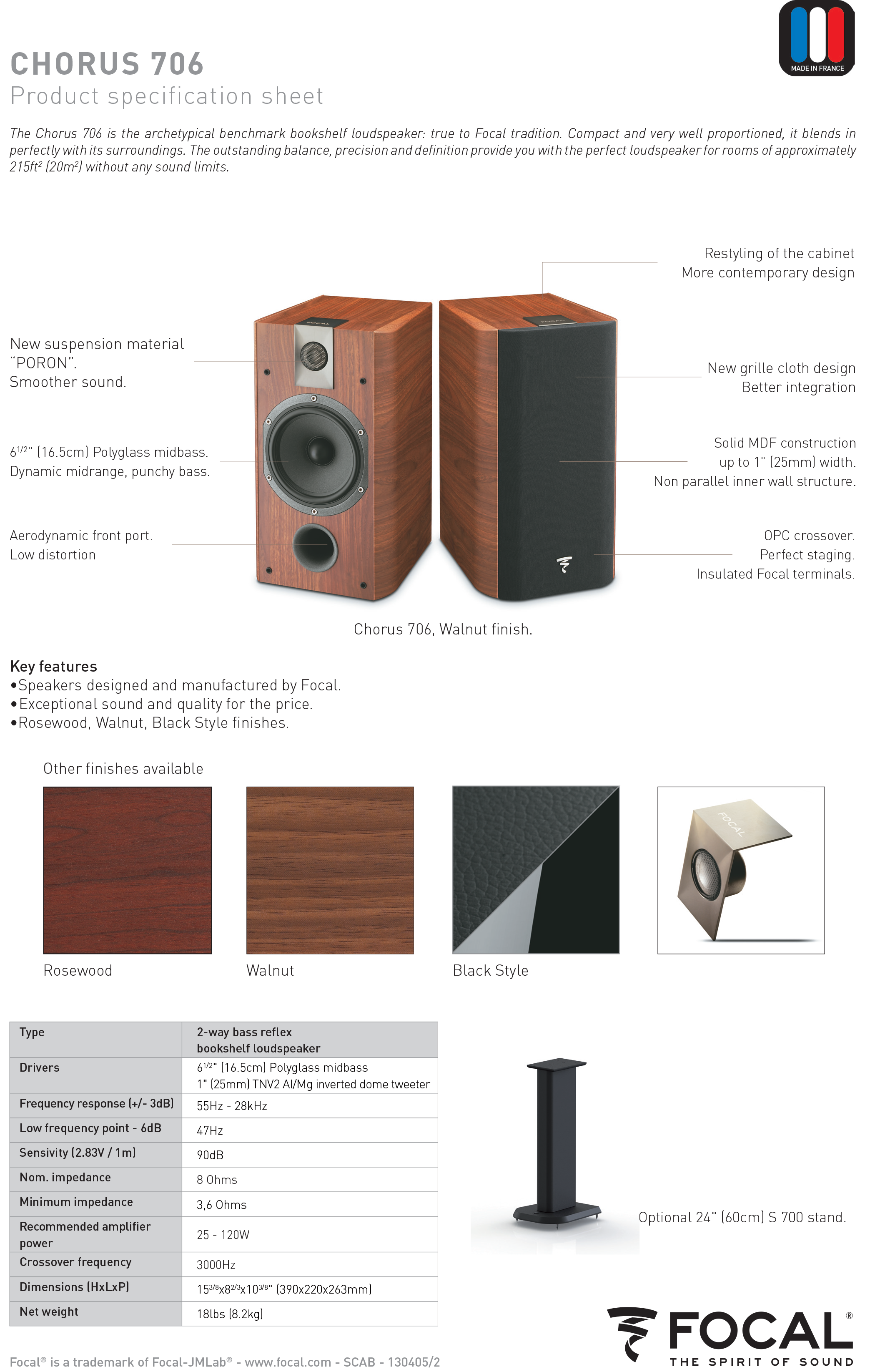 Focal chorus 2024 706 rosewood